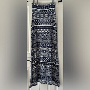 Charlotte Russe Boho Print Maxi Skirt with Side Slits – Size Small